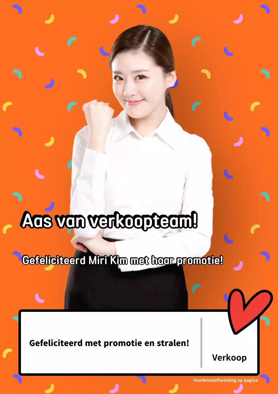 Oranje Eenvoudige Promotie Gefeliciteerd