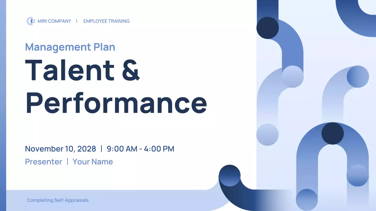 Blue Professional Employee Management Plan Event Presentation