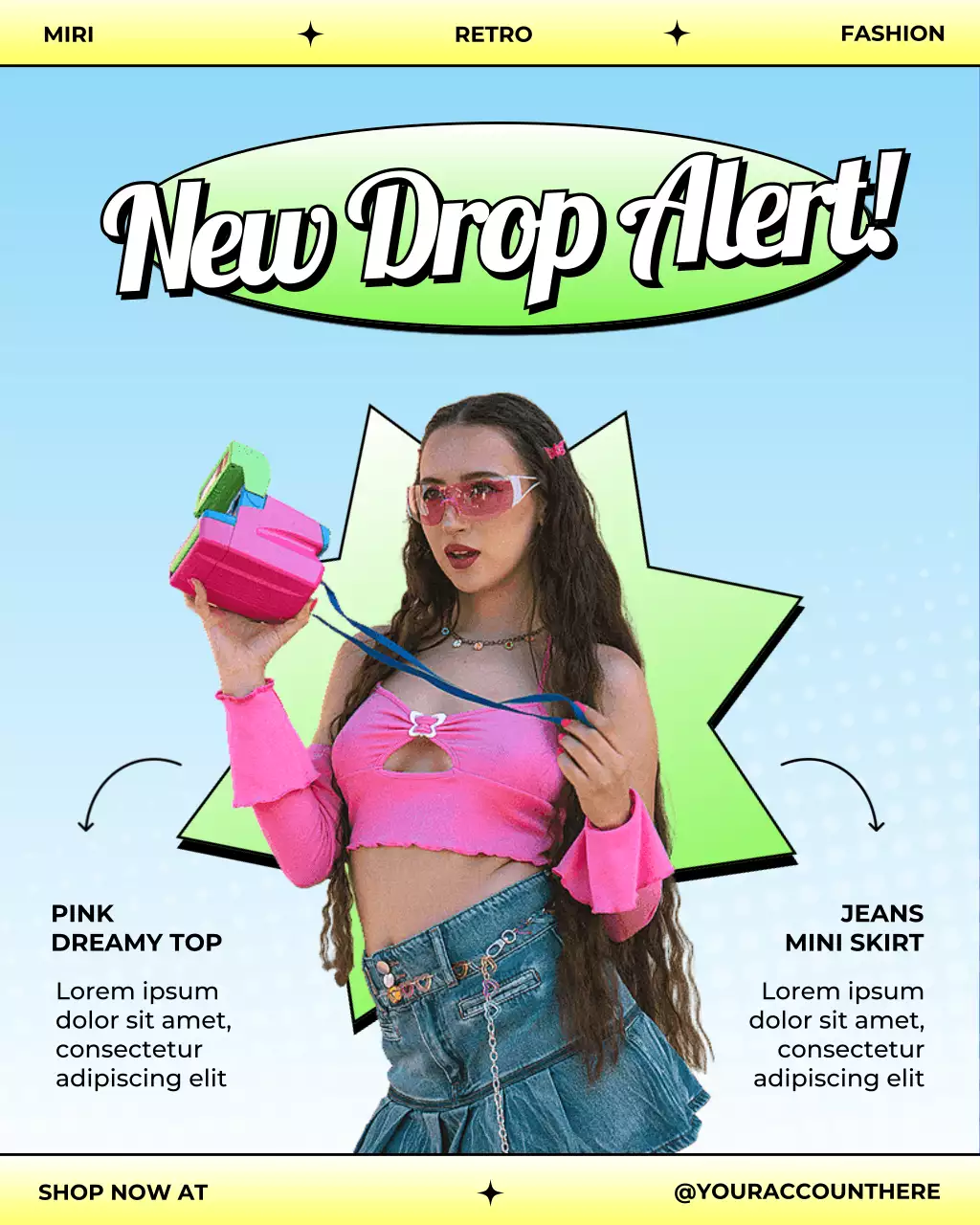 Blue and Green Fashion New Drop Instagram Post