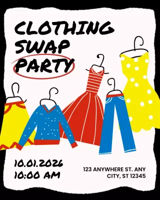 Red and White Fashion Event Promotion Instagram Post