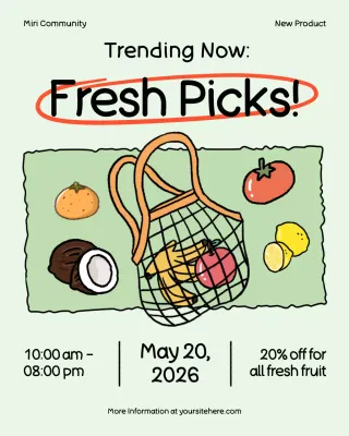 Green Fruits Promotion Instagram Post