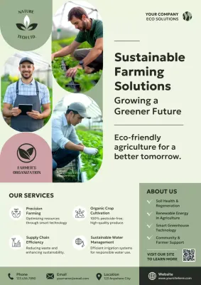 Green Modern Farming Promotion Poster