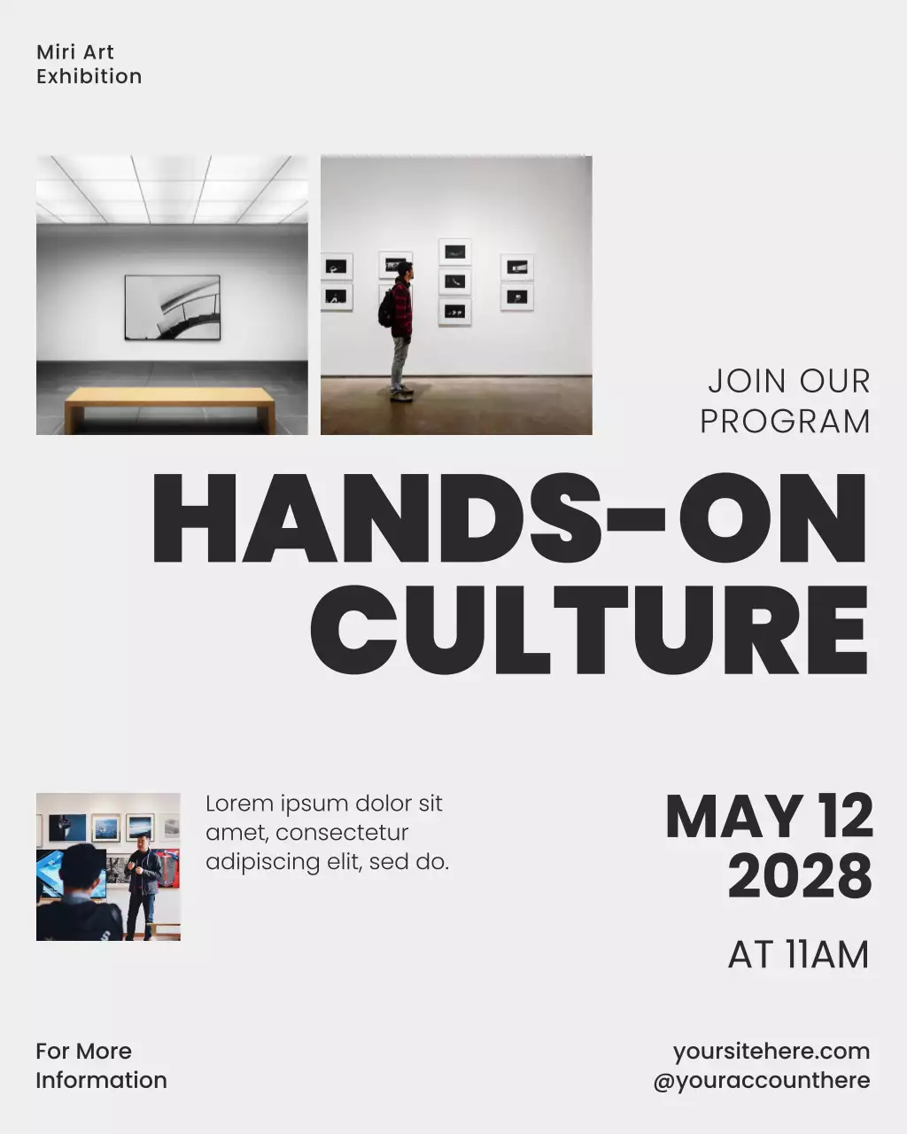 Grey and Black Exhibition Event Instagram Post