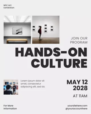 Grey and Black Exhibition Event Instagram Post