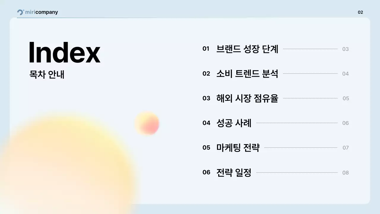 핑크 모던 마케팅 보고서