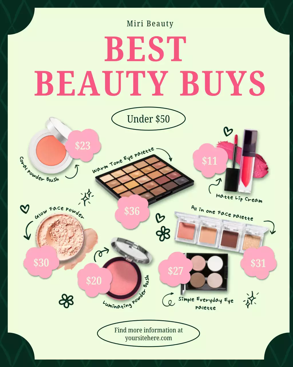 Green Modern Retail Beauty Oromotion Instagram Post