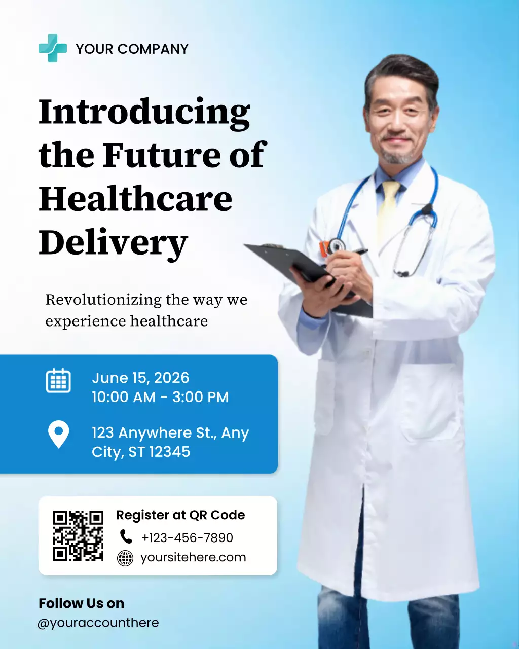 Blue Modern Healthcare Event Instagram Post