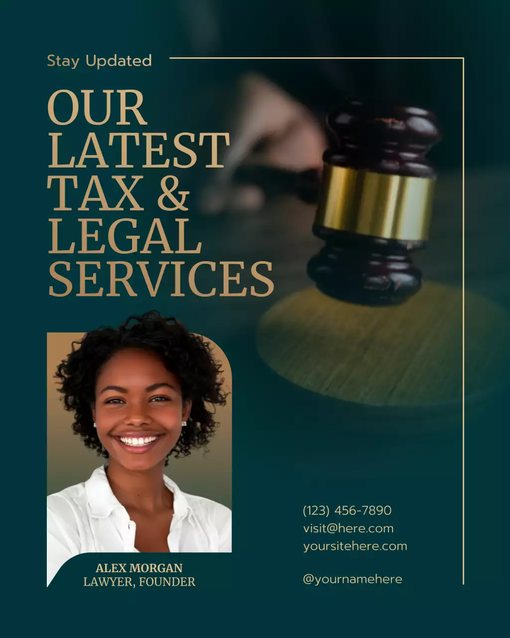 Teal Professional Legal Services Promotion Instagram Post