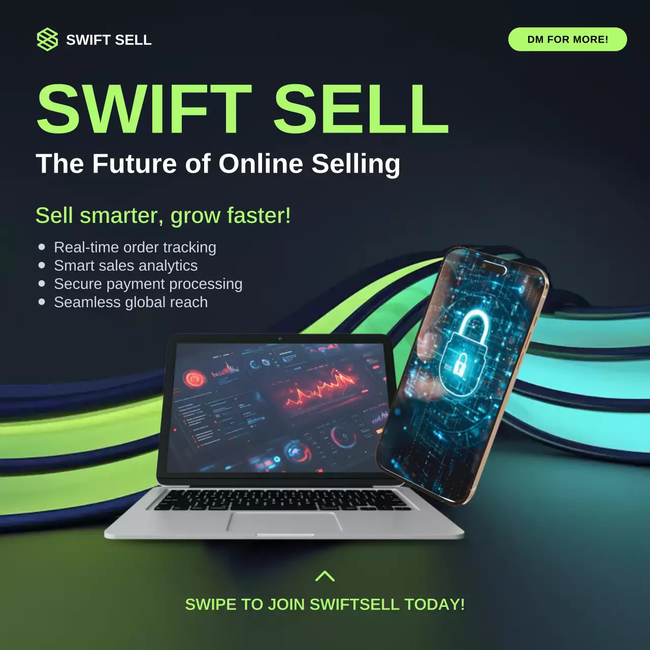 Green Modern Ecommerce Promotion Social Media Post