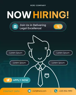 Orange Modern Hiring Advertisement Instagram Post