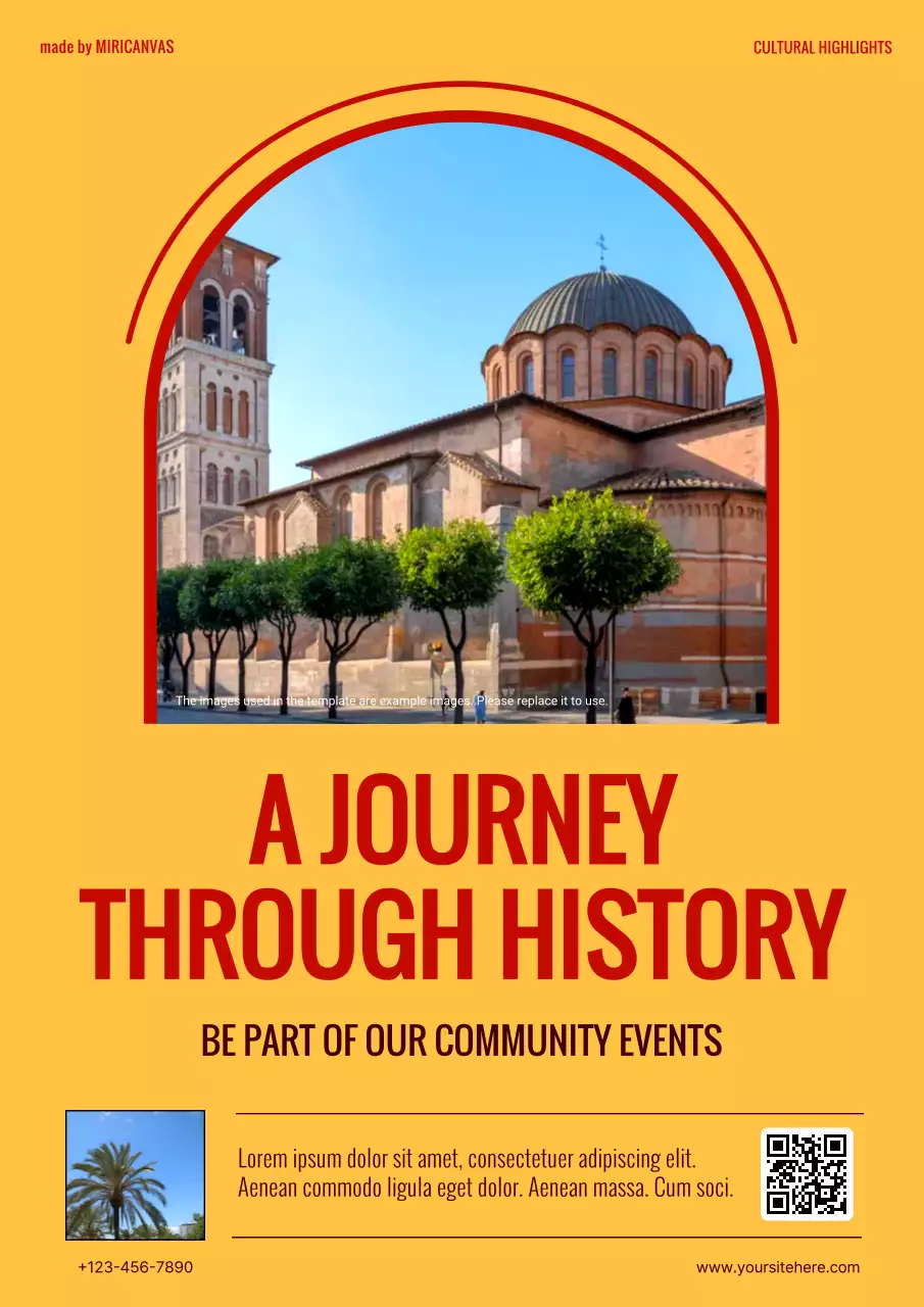 Orange Cultural History Notice Poster