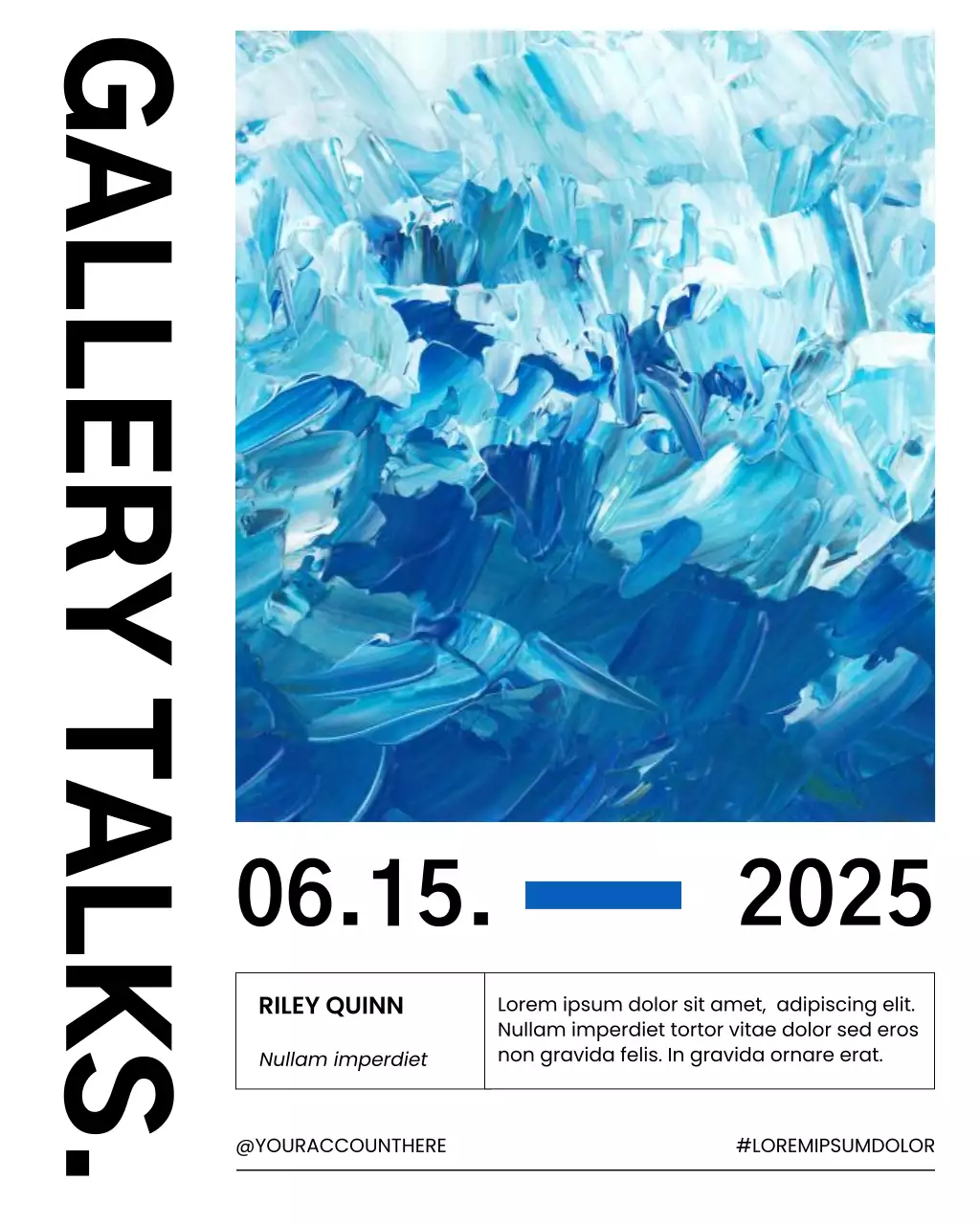 Blue Minimal Art Exhibition Event Instagram Post