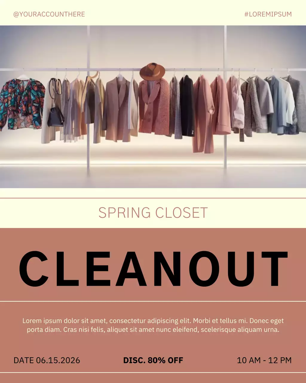 Green Aesthetic Fashion Garage Sale Promotion Instagram Post