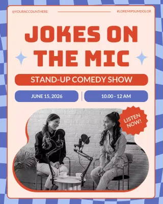 Orange Retro Comedy Event Instagram Post