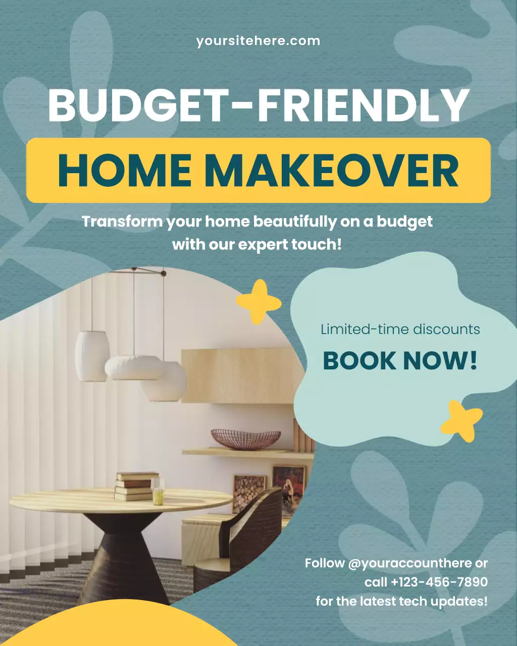 Green and Orange Playful Home Makeover Guide Instagram Post