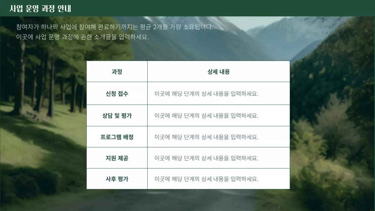 초록 자연 환경 교육