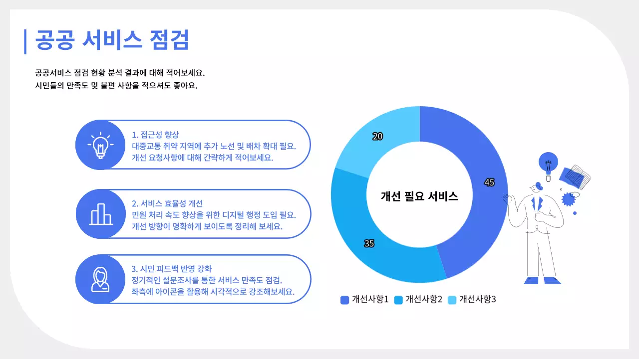 파랑 심플 발표 자료 설명