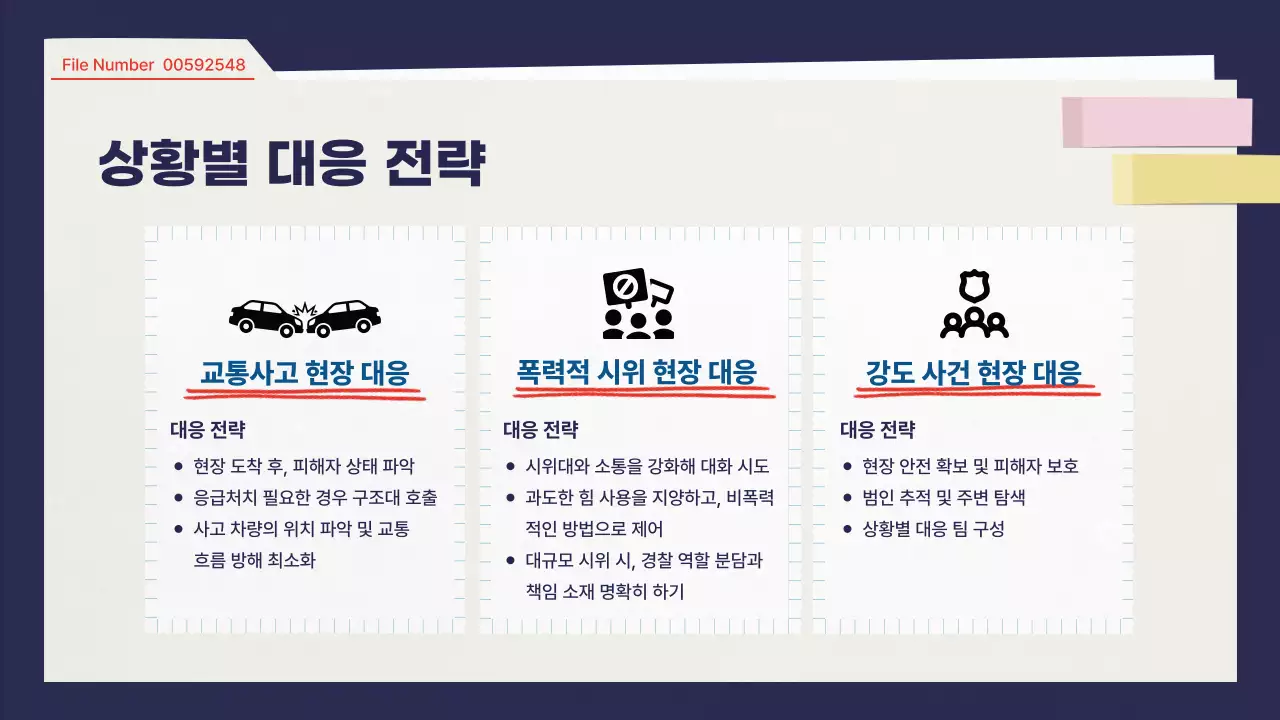 남색 깔끔 교육 자료 안내