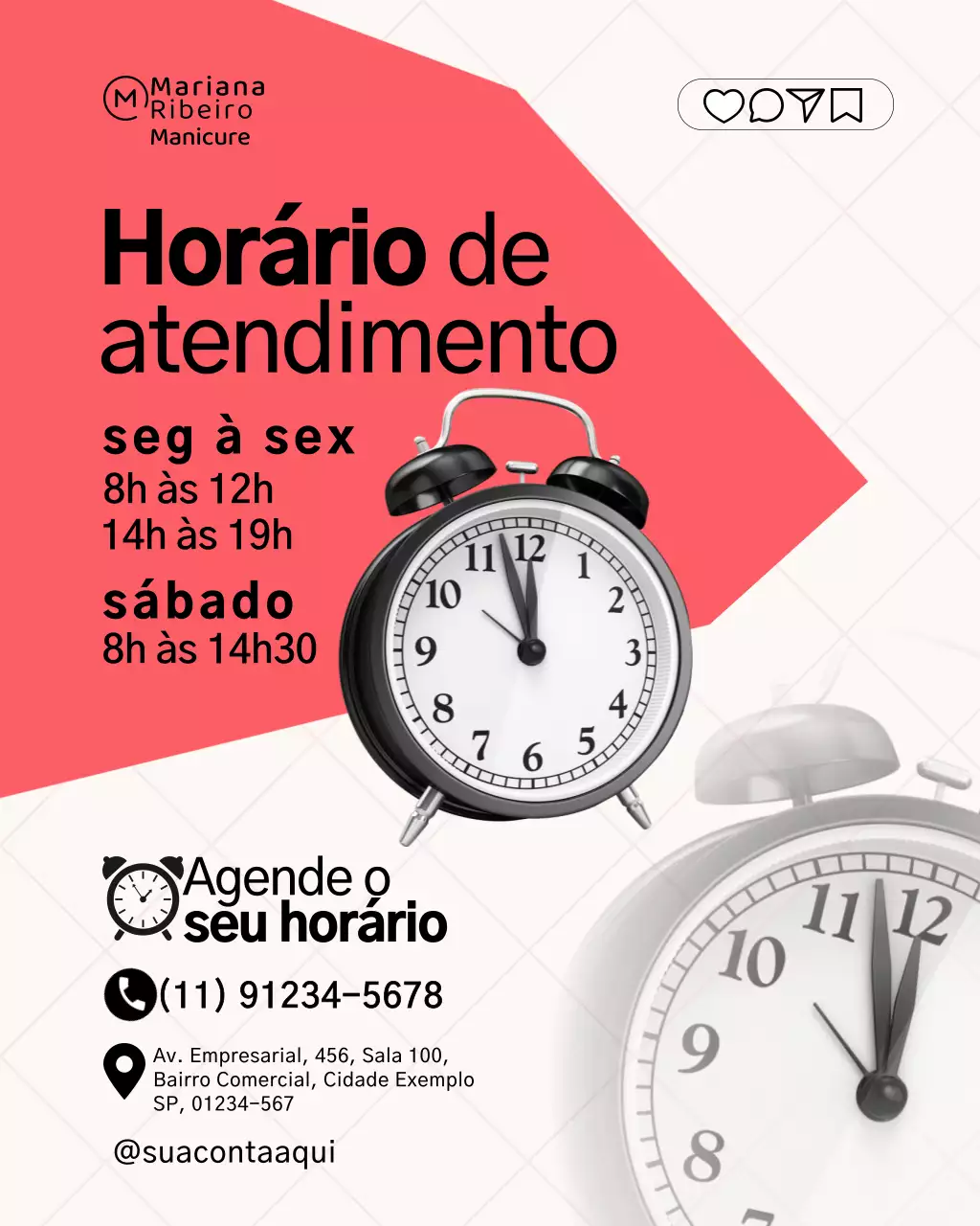 Postagem de anúncio de negócios da Red Modern no Instagram