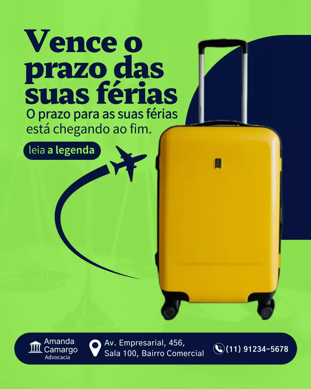 Publicação de anúncio de viagem moderna em amarelo no Instagram