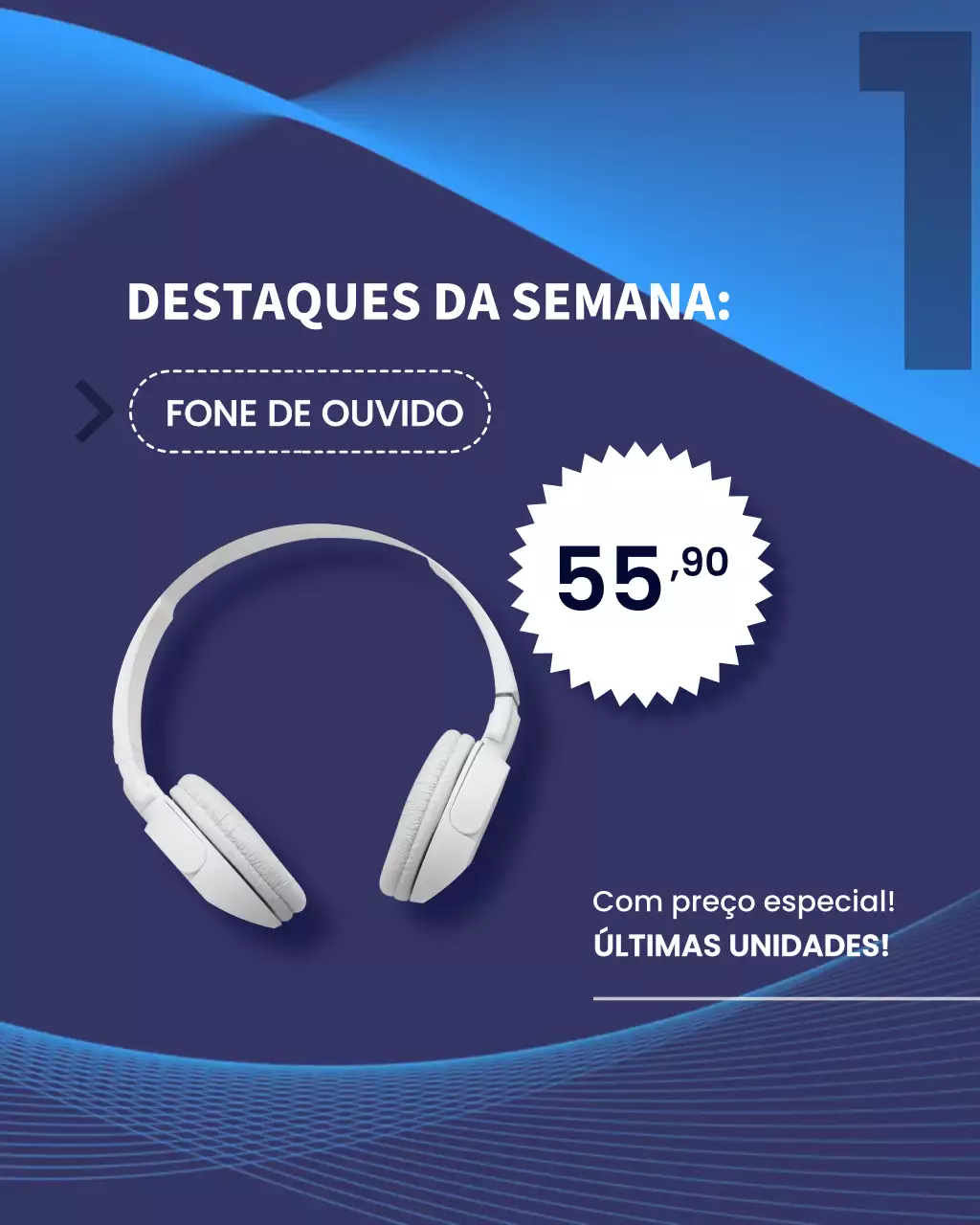 Postagem promocional do Instagram da Blue Modern Electronics