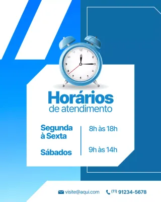 Postagem de aviso comercial moderno azul no Instagram