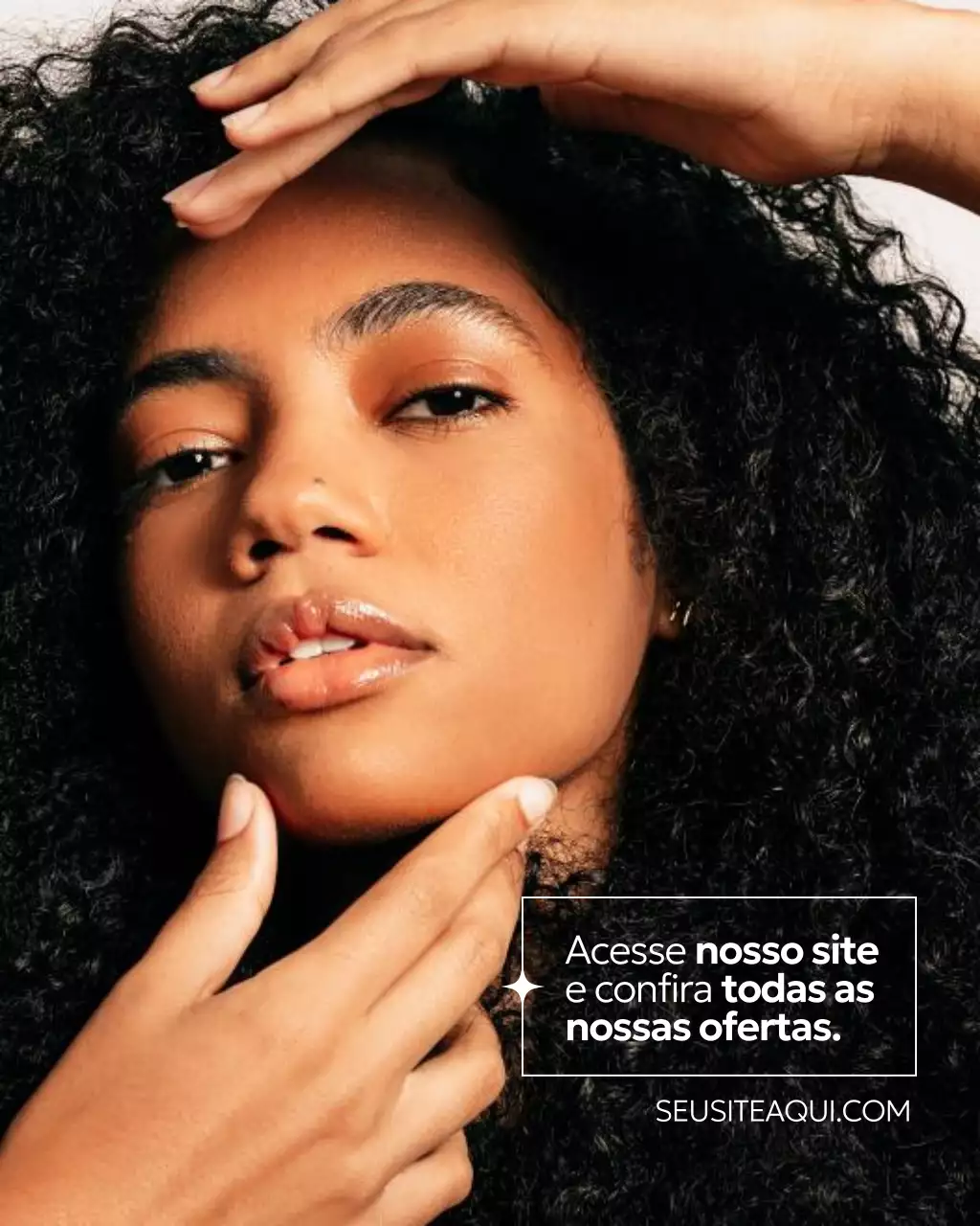 Publicação de anúncio de cuidados com a pele elegante bege no Instagram