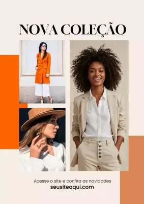 Cartaz Promocional de Moda Moderna Laranja