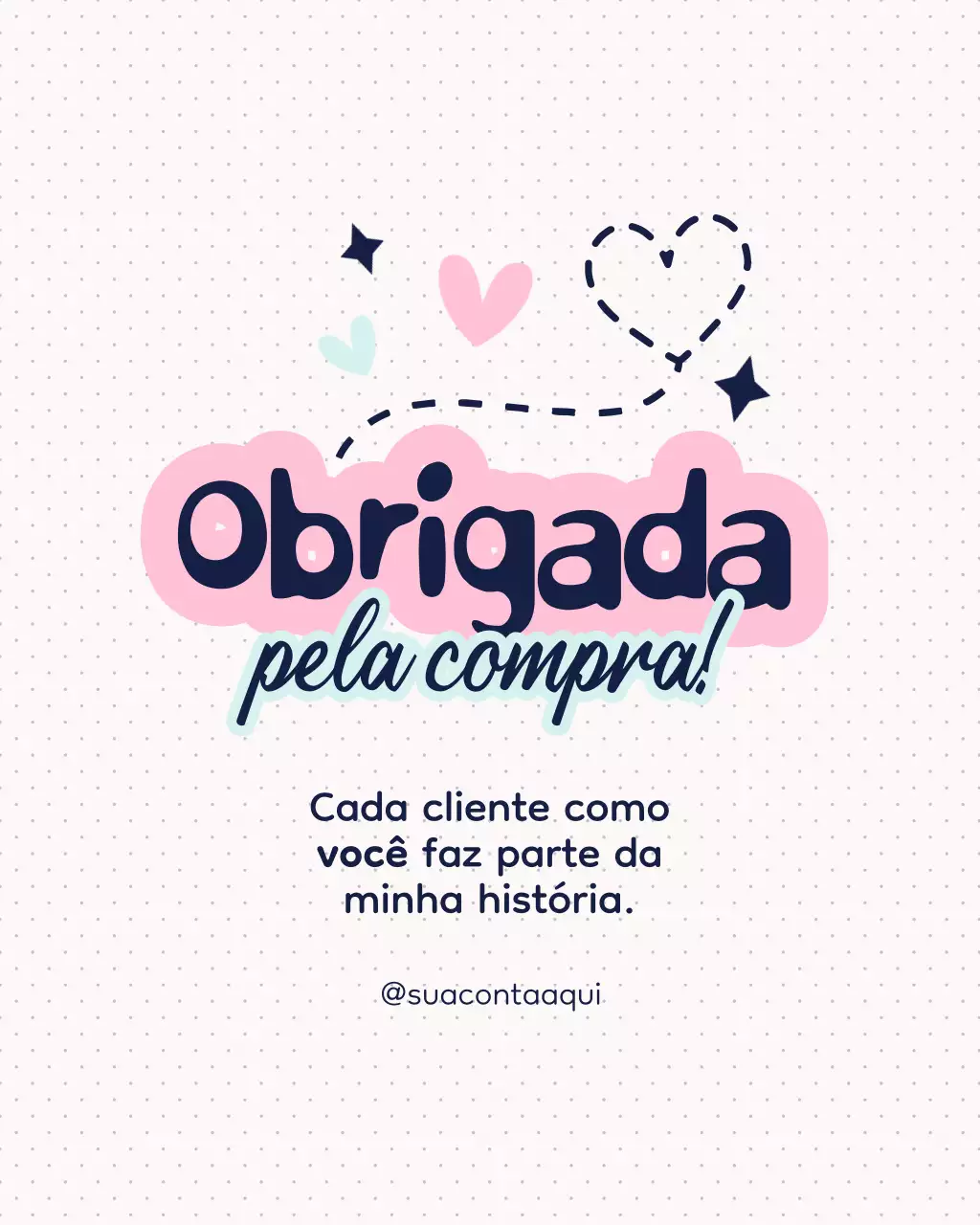 cartão de agradecimento moderno rosa