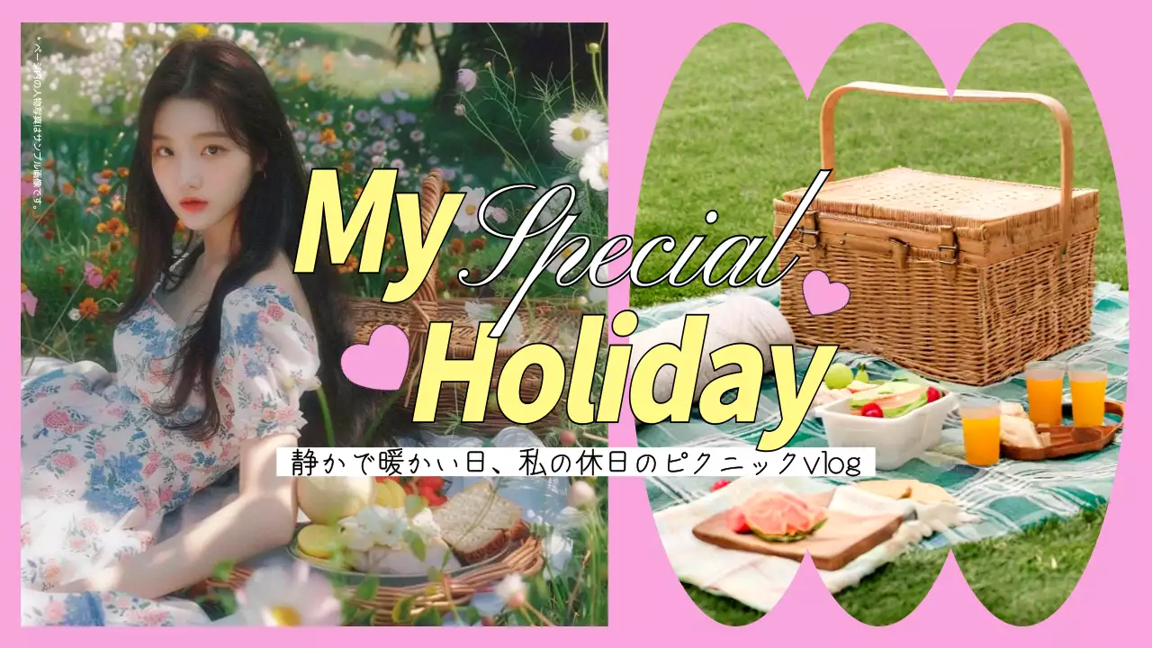 ピンクと黄色のトレンドの私の特別な休日のピクニックカバー