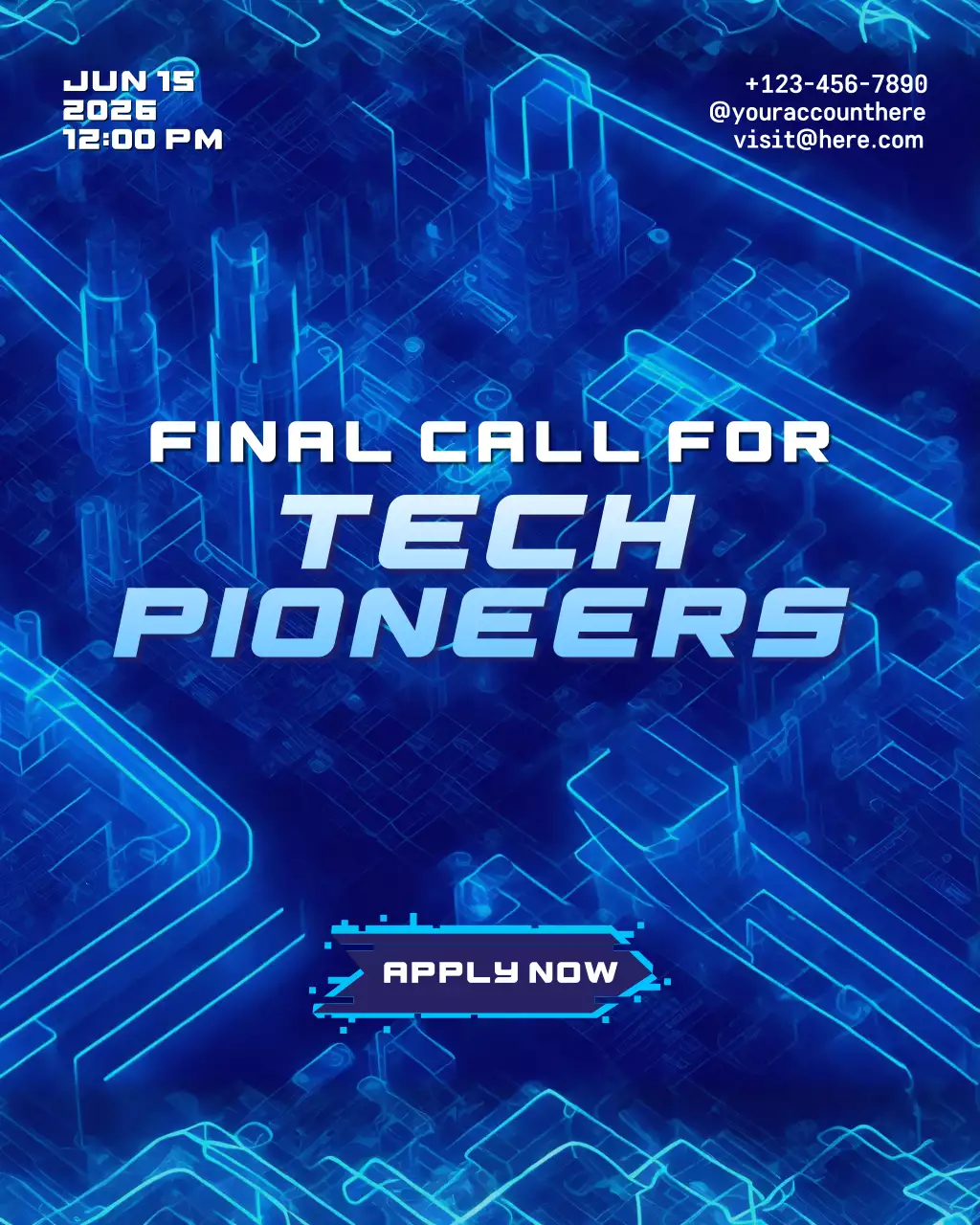 Purple Modern Tech Event Announcement Instagram Post