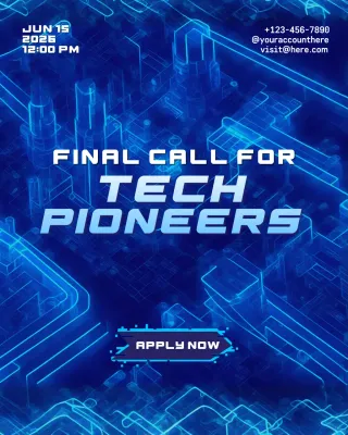 Purple Modern Tech Event Announcement Instagram Post