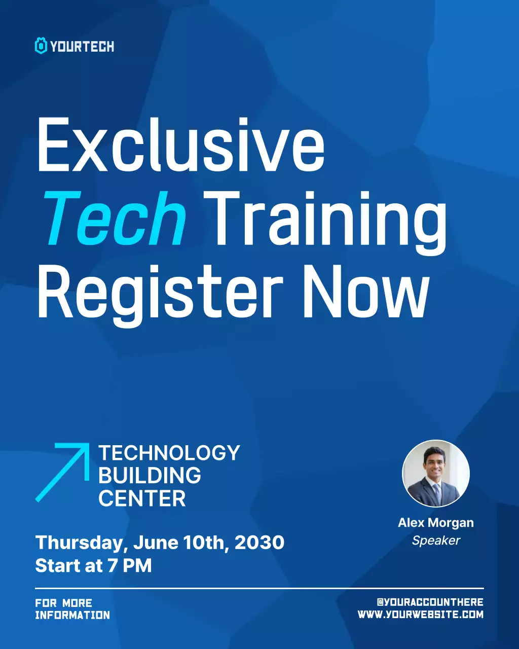 Blue Modern Tech Event Invitation Instagram Post