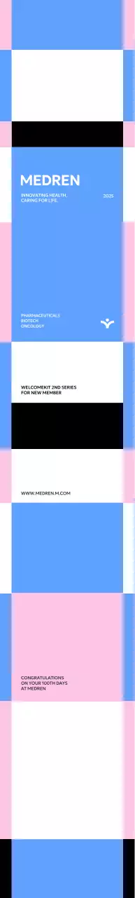 다양한 컬러배치를 사용한 미니멀 패턴 홍보