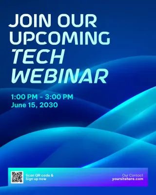 Purple Modern Tech Invitation Instagram Post