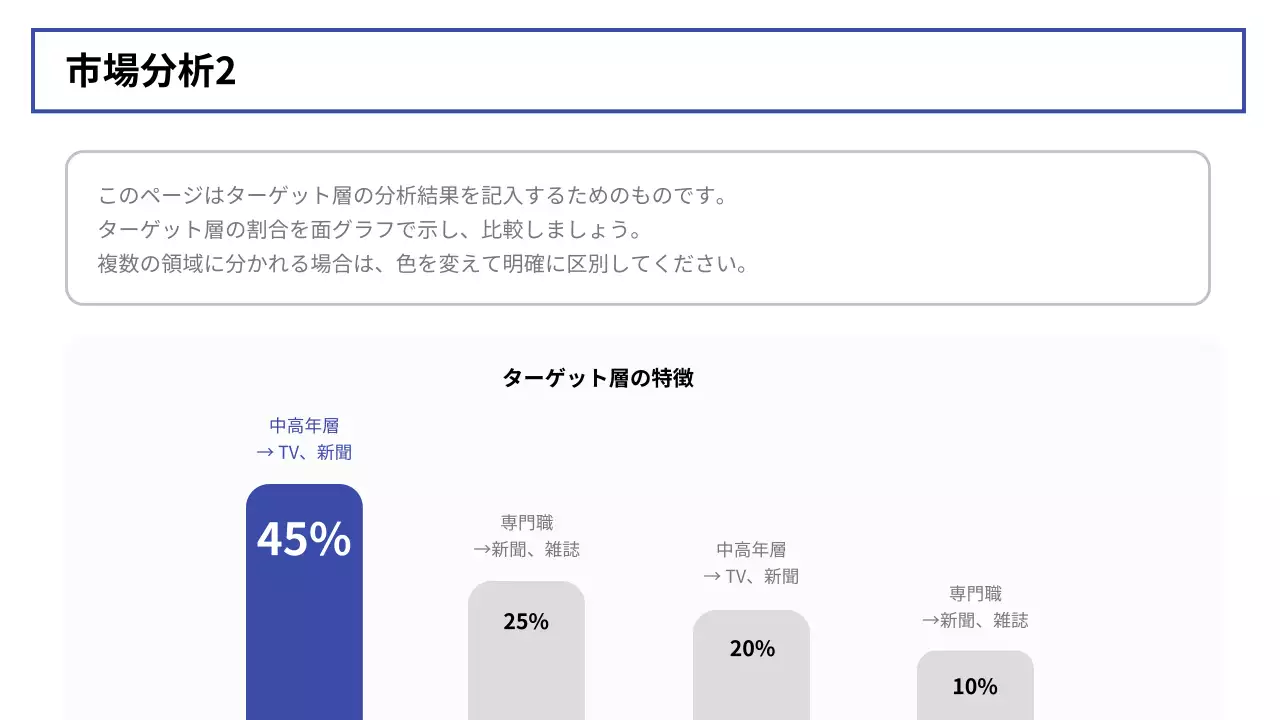青 シンプル マーケティング 企画書