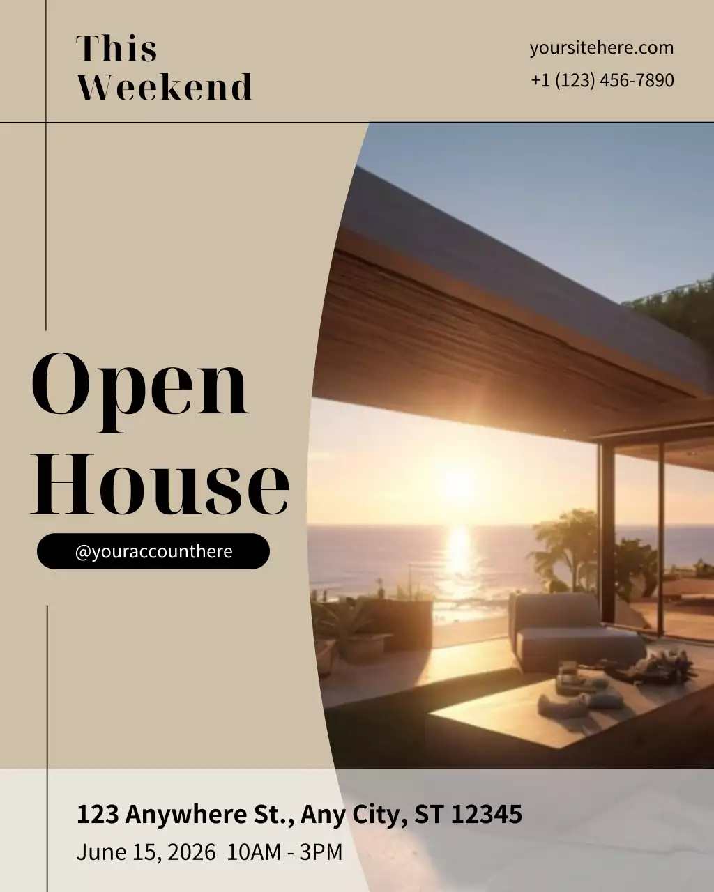 Beige Modern Real Estate Promotion Instagram Post