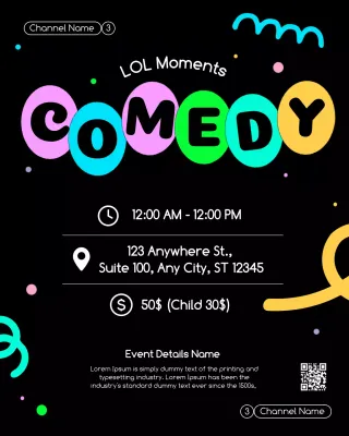 Colourful Playful Comedy Announcement_Instagram Post