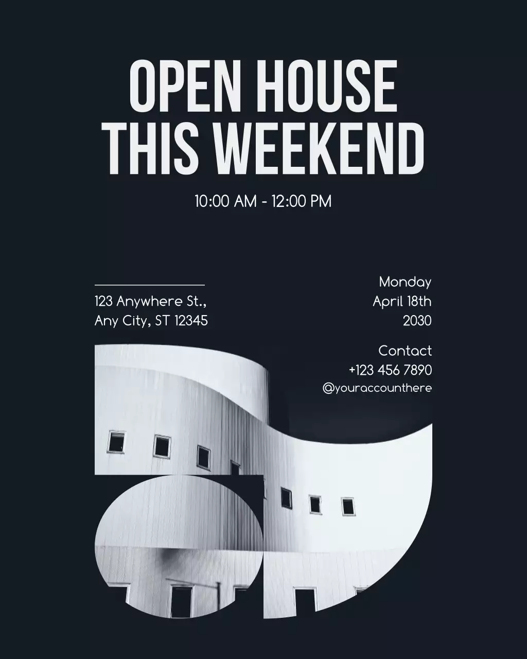 Colorful Geometric Real Estate Open House Announcement Instagram Post