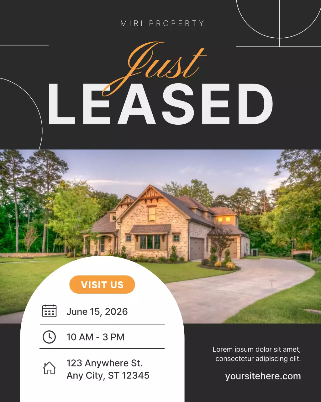 Black Modern Real Estate Listing Promotion Instagram Post