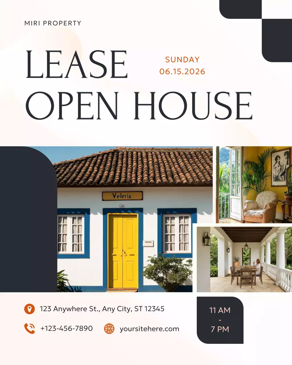 Beige Modern Real Estate Open House Announcement Instagram Post