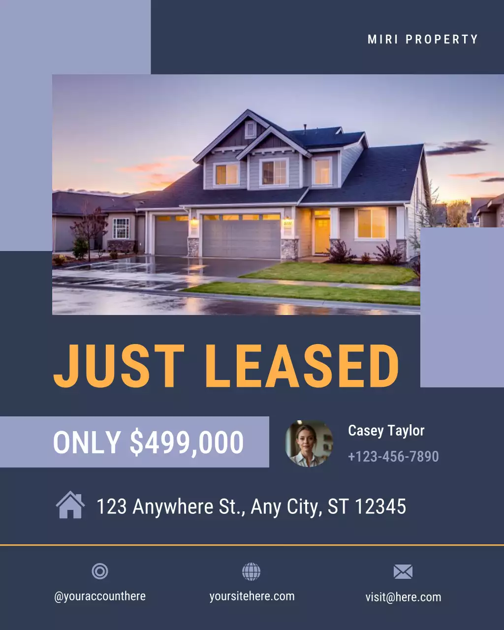 Brown Modern Real Estate Advertisement Instagram Post