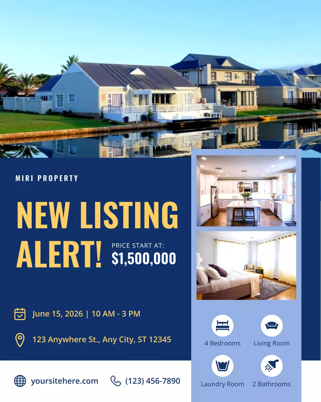 Blue Modern Real Estate Promotion Instagram Post