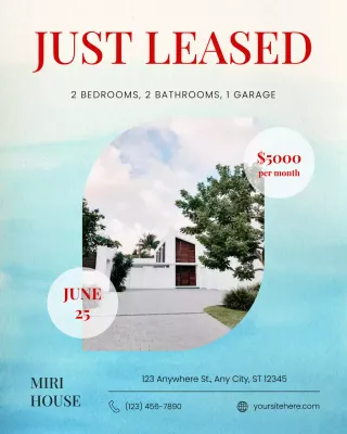 Blue Classic Real Estate Listing Announcement Instagram Post