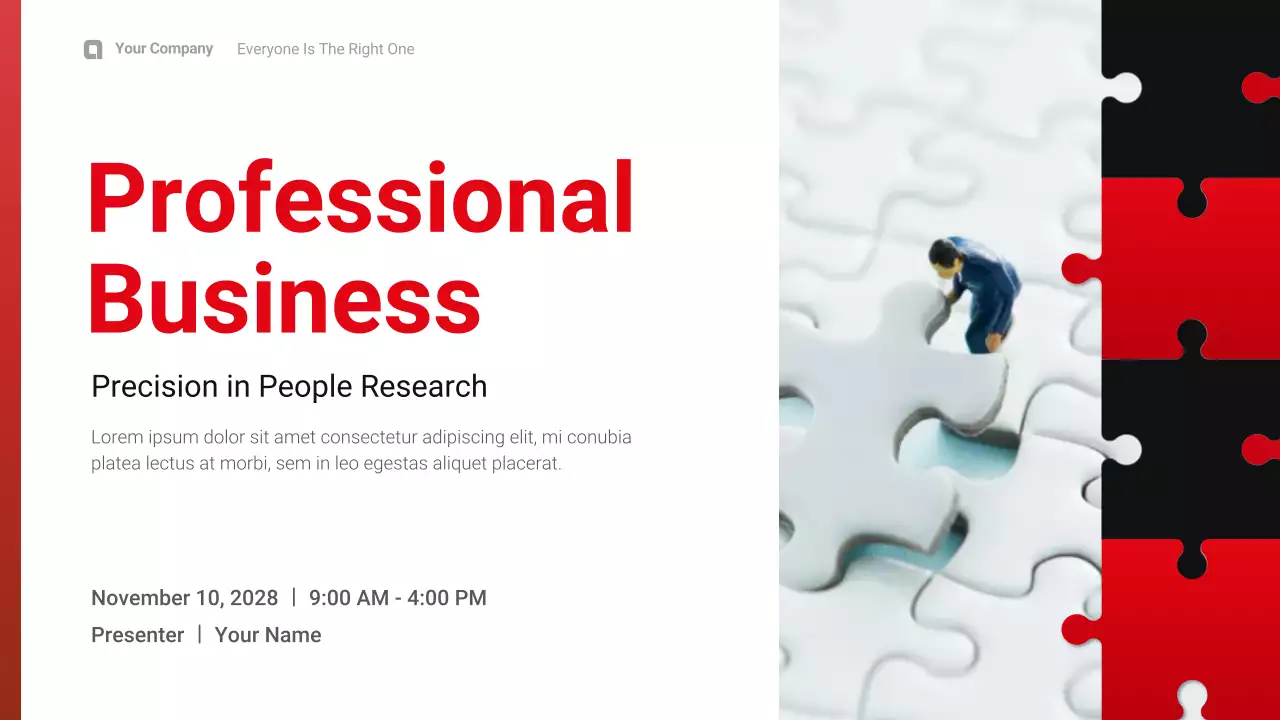 Red Black Professional Business Company Presentation