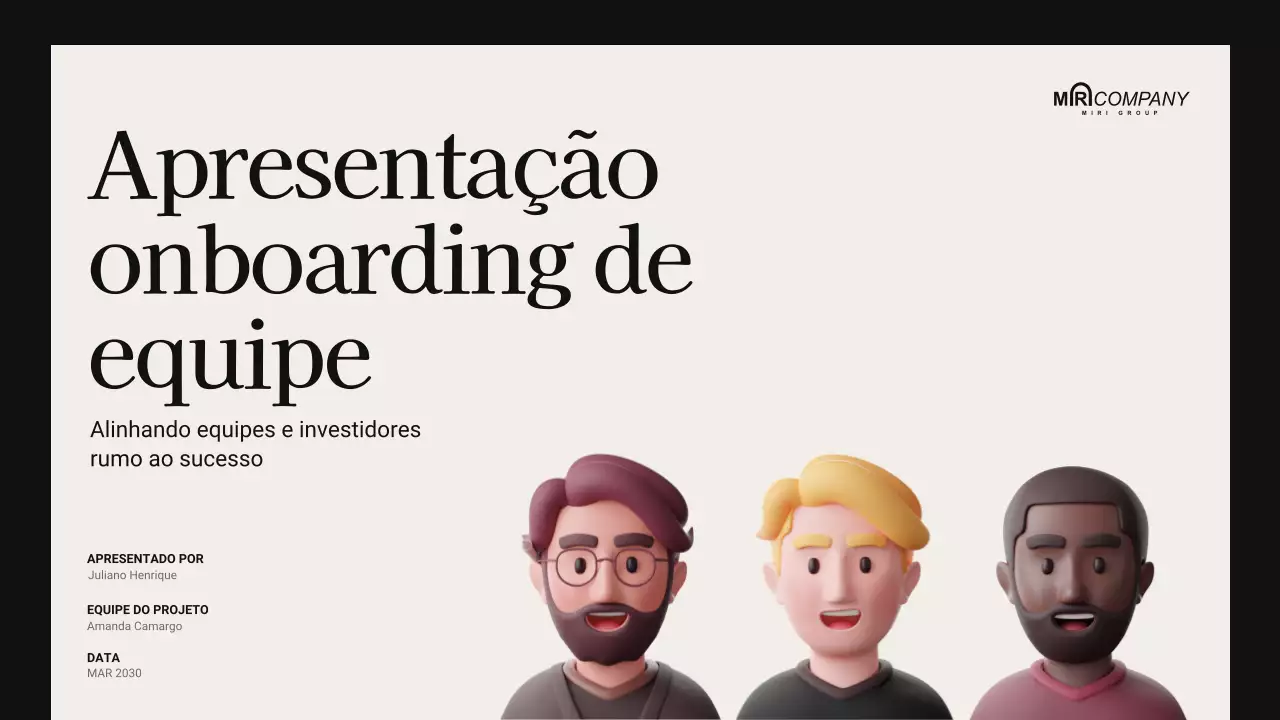 apresentação de reunião moderna bege