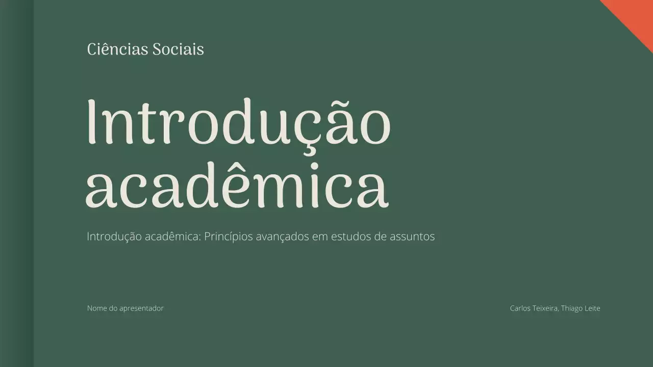 apresentação académica clássica verde