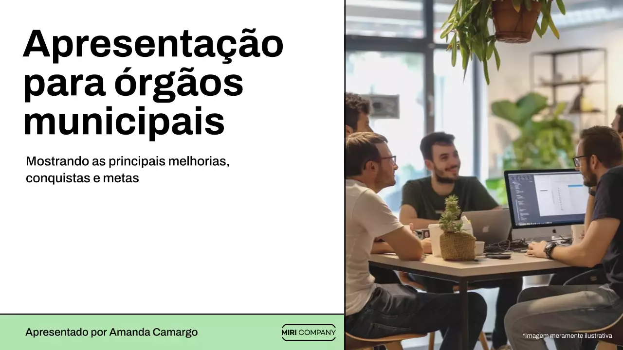 apresentação empresarial moderna e ecológica