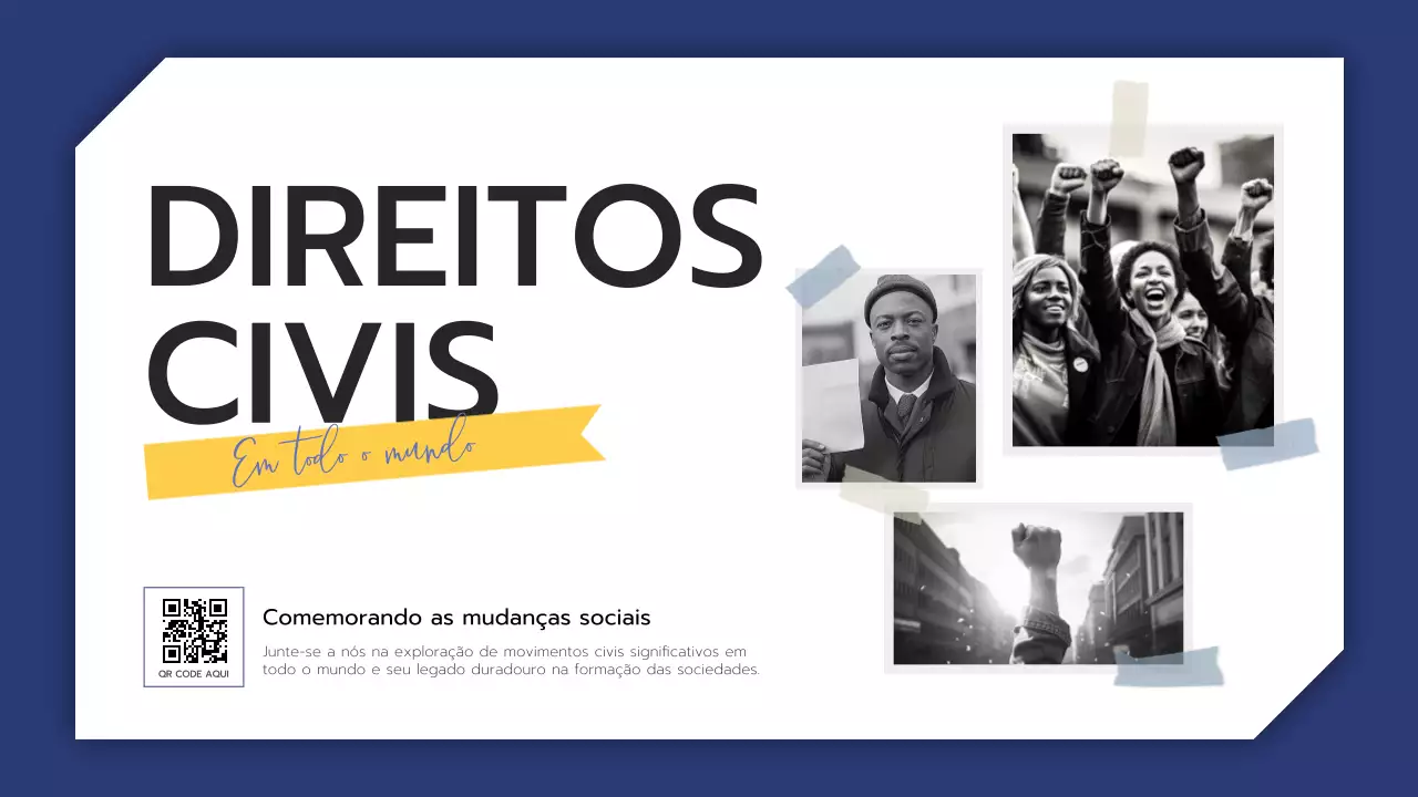 anúncio dos direitos civis dos negros modernos