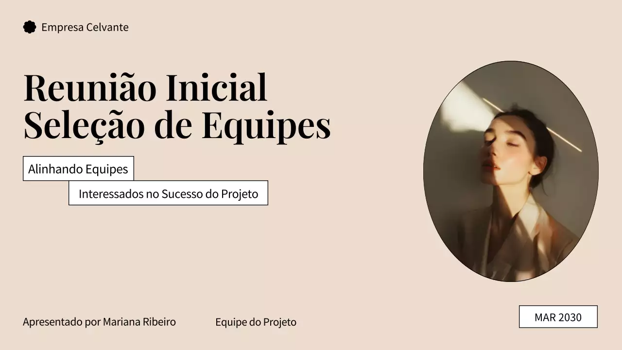 apresentação de empresa moderna bege